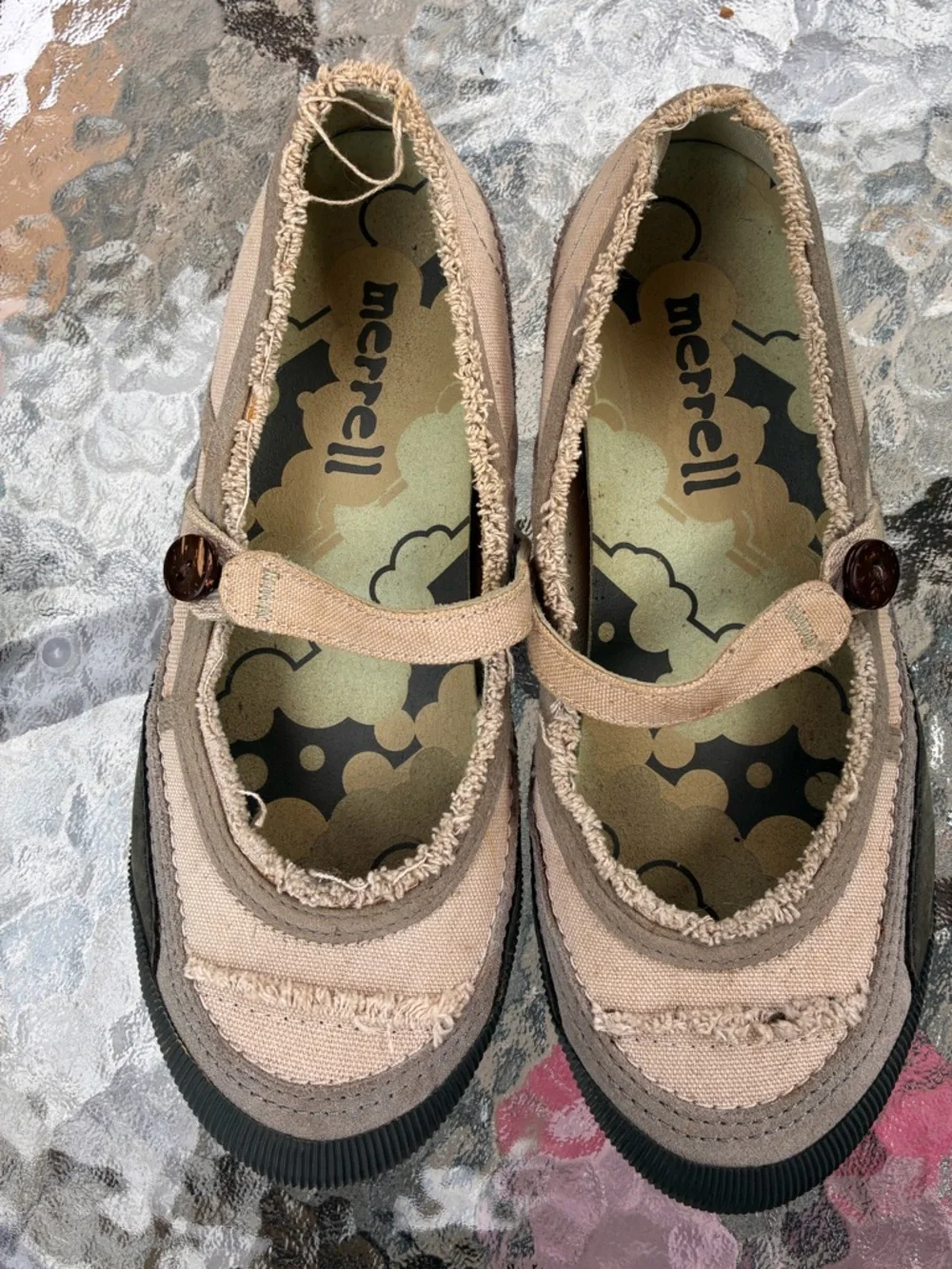 Merrell Cruz oyster Canvas Mary Jane Shoes women’s size 6